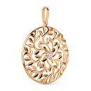 Подвеска из красного золота с фианитом