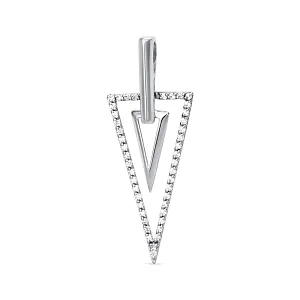 Подвеска из белого золота с фианитами