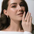 Серьги из красного золота с фианитами