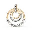 Подвеска из красного золота с фианитами