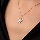 Подвеска из красного золота с фианитами