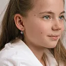 Серьги детские из красного золота