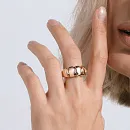 Кольцо из красного золота с фианитами