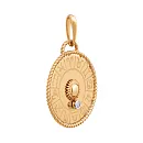 Подвеска из красного золота с фианитом