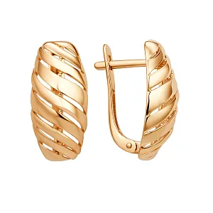 Серьги из красного золота