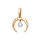 Подвеска из красного золота с фианитом