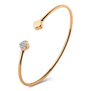 Браслет из красного золота с фианитами