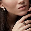 Серьги из красного золота с фианитами