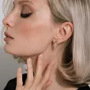 Серьги из красного золота с фианитами