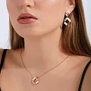 Серьги из красного золота с фианитами