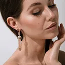 Серьги из красного золота с гранатами