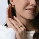 Кольцо из красного золота с фианитами