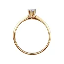 Кольцо из красного золота с бриллиантом