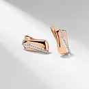 Серьги из красного золота с фианитами