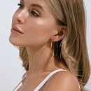 Серьги конго из красного золота