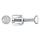 Серьги пусеты из белого золота