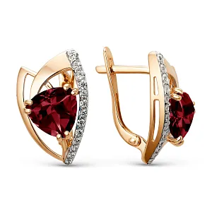 Серьги из красного золота