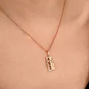 Подвеска из красного золота с фианитами