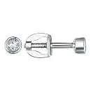 Серьги пусеты из белого золота с бриллиантами