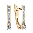 Серьги из красного золота с бриллиантами