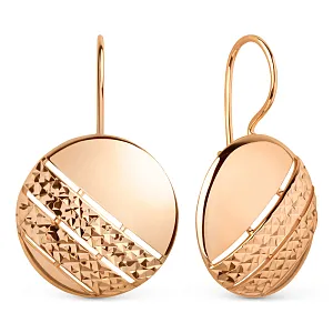 Серьги из красного золота