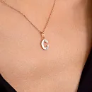 Подвеска из красного золота с фианитами