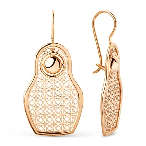 Серьги из красного золота