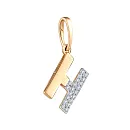 Подвеска из красного золота с фианитами