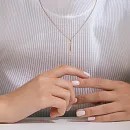 Подвеска из красного золота с фианитами