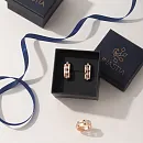 Серьги из красного золота с фианитами