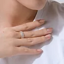 Кольцо из красного золота с фианитами