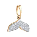 Подвеска из красного золота с фианитами