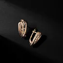 Серьги из красного золота с фианитами