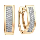 Серьги из красного золота с бриллиантами