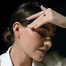 Кольцо из красного золота с фианитами