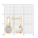 Серьги из красного золота с бриллиантами