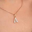 Подвеска из красного золота с фианитами