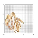 Кольцо из красного золота с фианитами