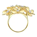 Кольцо из желтого золота с фианитами