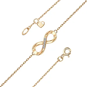 Браслет из красного золота с бриллиантами