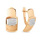 Серьги из красного золота с фианитами