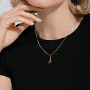 Подвеска из красного золота с фианитом