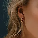 Серьги из красного золота с фианитами