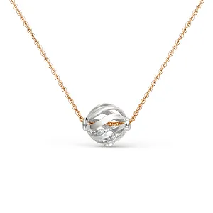 Колье из красного золота с фианитами