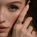 Кольцо из красного золота с фианитами