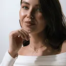 Подвеска из красного золота с фианитами