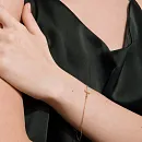 Браслет из красного золота с фианитами