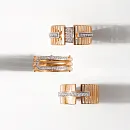 Кольцо из красного золота с фианитами