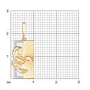 Подвеска из красного золота с фианитами