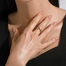 Кольцо из красного золота с фианитом